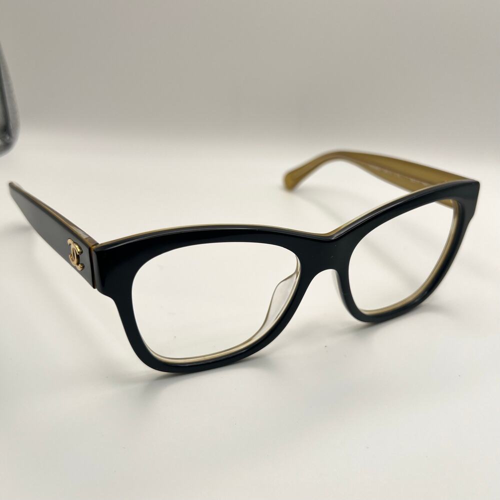 Chanel 5380-A Sunglasses Frames Only Black Yellow 56-17-140